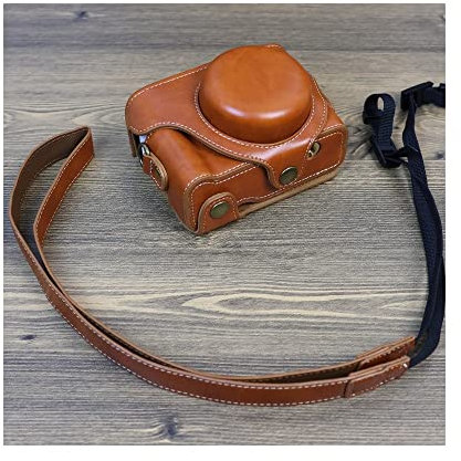 Camera Case Protective Brown PU Leather Full Body Front Cover with Half Body Cover Base Case For Sony ZV-1F Camera