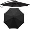 KDHKDFN Toile De Rechange pour Parasol Déporté, Toile De Parasol Ronde 3m 8 Baleines Toile De Remplacement(Color:Le Noir)