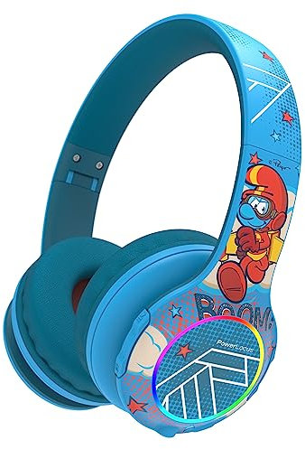 Casque Bluetooth Sans Fil pour Enfants, PowerLocus Casques pour Enfant avec Lumières LED, HD Stéréo, USB-C Recharge Rapide, Micro intégré, Casque Pliable, SD mode et Filaire pour iPhone/Tablettes/TV