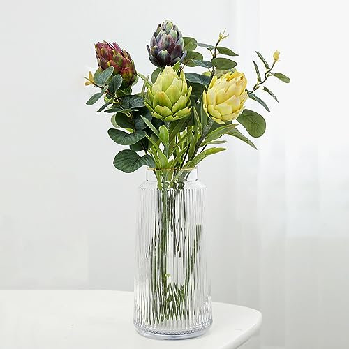 CKLHCFF 55 cm Künstliche Artischocken: 4 Seiden-Artischocken Obst und Gemüse Künstliche Pflanzen Verwendet für Heimküche, Wohnzimmer, Garten, Hochzeitsfeier Dekoration (4pcs-Artichoke)