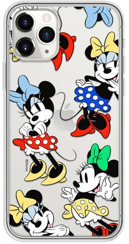 ERT GROUP mobile phone case for Iphone 11 PRO MAX original and officially Licensed Disney pattern Minnie 076 optimally adapted to the shape of the mobile phone, partially transparent
