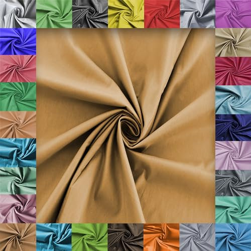 Stoff Virginia Tex, Meterware, Baumwollstoff 100%, große Breite 240 cm, Baumwollstoff 100% Oeko -Tex Standard 100 Unifarben zum Nähen (Braun 20, 100 cm)