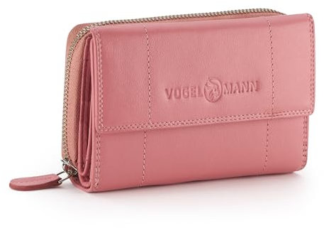 VOGELMANN Damen Leder Geldbörse - Portemonnaie, Brieftasche, Geldbeutel für Teenager Mädchen und Frauen Mit Vielen Kartenfächern