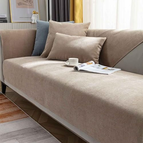 YWQJL Samt Sofabezug Sofaschoner rutschfest 1 2 3 4 Sitzer,l Form Sofaüberwurf,Sofa Überzug Ecksofa Pets Dog Couch Überzug Couch Überzug Sofa Überwurf(#38,90x160cm)
