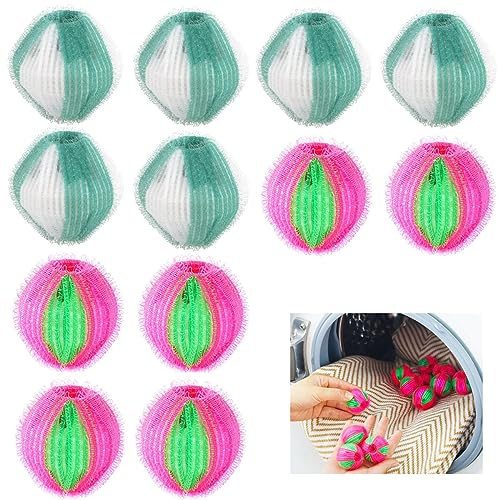 KOLLULA Anti Poil Machine à Laver Reutilisable Attrape Poils Machine a Laver Boule Lavage Machine a Laver Réutilisable Pilateur pour Nettoyer Poils d'animaux Domestiques 8 Pcs (A3)