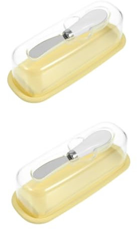 Alipis 2 Stück Box Für Frische Butter Käsehalter Für Käseaufbewahrung Butterhalter Für Butteretui Milchkännchen Behälter Butterschneider Behälter