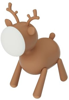 Northpoint LED Tierfigur Nachtlicht Timer Touchsensor Dimmbar Akkubetrieben Bambi braun