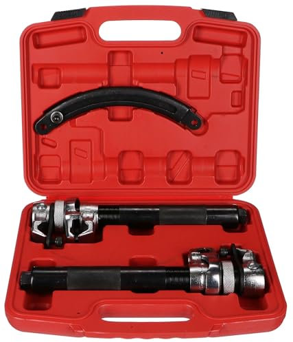SIXTOL Mechanic Spring Set 3, Heavy-Duty, 2stk Auto Federspanner, 280mm Montagespanner im Koffer, Tuning, Tieferlegung Federbeine und Stossdämpfer, Fahrwerksfeder, Spanner für Universal PKW KFZ