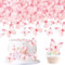 60Pcs Edible Butterfly Cupcake Toppers 3D Edible Butterfly Cake Topper Pink Butterfly Cupcake Decoration Picks Wedding Baby Shower Party Wedding Anniversary Birthday Party Cupcake Decoration