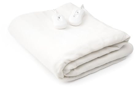 InnovaGoods Elektrisches Wärmeunterbett für Doppelbett Blewarm 60+60 W 140 x 160 cm Weiß