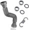 Flexible Waste Pipe, Universal Sink Drain Pipe Adjustable Drain Hose Swivel P Trap for Washing Machine Washer Dryer Dishwasher(45mm)