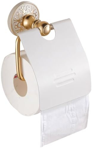 Porte-papier toilette rétro avec motif amusant - Distributeur de rouleau de papier toilette avec déflecteur percé style vintage