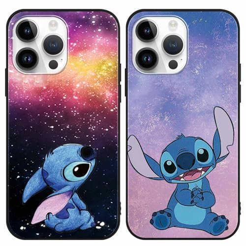 Omyzo 2 Pack Cartoon Anime Black Case for iPhone X XS 5,8 Case,Fashion Cute Kawaii Anime Character Phone Case,Soft Silicone TPU Shockproof Cover Protective Bumper Cover for Women Girls Boys