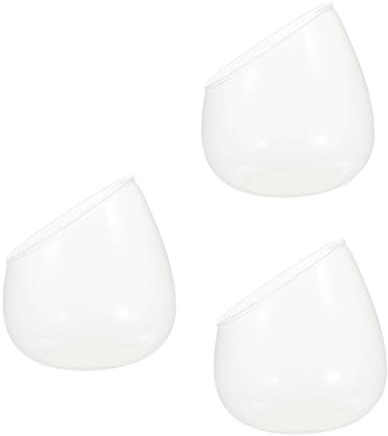 Cabilock 3St schräge Glasflasche Korb Luft Landschaft Terrarium Schräg geschnittene Kugelvase bescherung Weihnachten weinachtsgeschenk Mikro-Landschaftsglasflasche Querformat Glasflasche