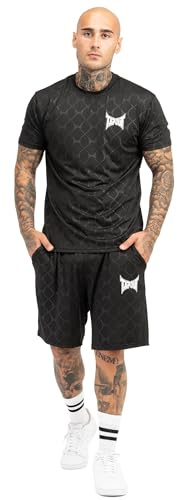 Tapout Herren T-Shirt & Shorts Set normale Passform PHILIOS