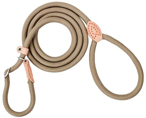 Retrieverleine mit Zugstopp, 180 cm Hundeleine mit Halsband, Witterungsbeständig Leine Hund Einstellbar Trainingsleine für Kleine bis Große Hunde