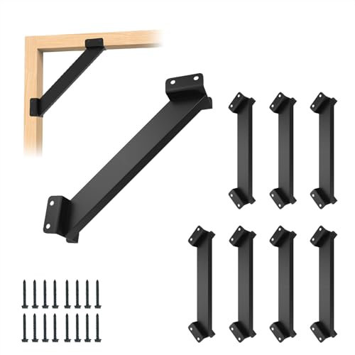 8 Pcs 45° Angle Support Brackets, 4 x 4 (Actual: 3.6''x2.9'') Pergola Kit for Timber Structures Heavy Duty Connectors for Gazebos, Treehouses, Cabins and Patios