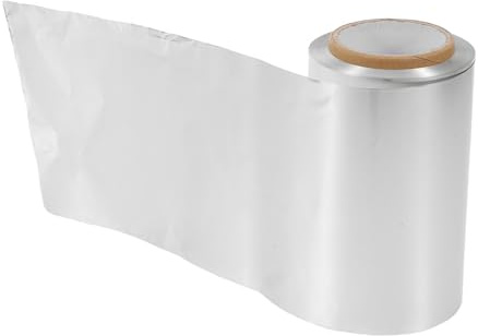 Rolle Friseurfolie 50m aus Alufolie für Haare, Silber | Haarfärbung und Dauerwelle, 1 Rolle, Präzise Selbstgemacht Zuschnitte, Leicht Anzuwenden