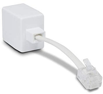 Metronic 495222 - Conector Adaptador RJ11 Macho a RJ45 Hembra, Blanco