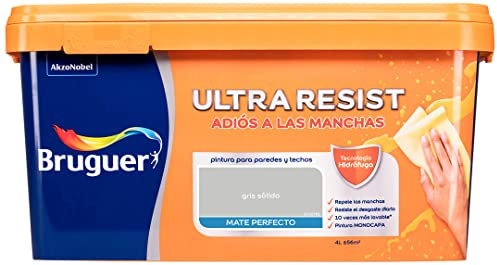 Bruguer ULTRA RESIST Pintura para paredes ultra lavable Gris Sólido 4L