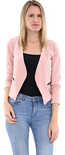Malito Blazer sous Basic-Look avec Fermeture-éclair Costume 6040 Femme (L, Rose)