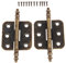 Dophee 2Pcs 35x70mm Antique Bronze Iron Crown Head 6 Holes Hinges for Vintage Wooden Box Toolbox Cabinet Cupboard