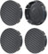 Carbon 4 pz. x 60 mm Coprimozzo nero Tappi Copricerchi cerchione ruota coperchio – adatto per cerchi con diametro interno del mozzo di 55,5 – 56 mm