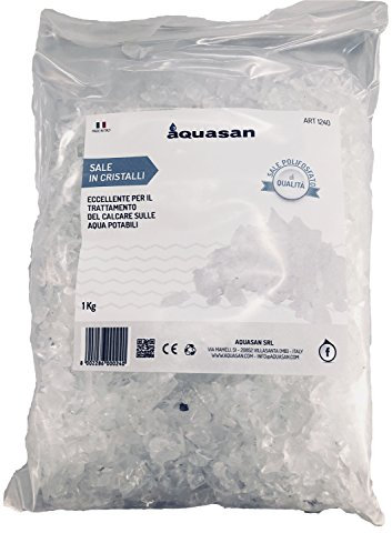 Aquasan 1240 Sale Polifosfato Cristalli in Sacchetto, Bianco, 1 kg