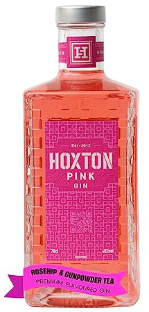 Hoxton Pink Gin | 70cl | 40% ABV | Rosehip, Gunpowder Tea & Grapefruit Flavoured Premium Pink Gin | Floral Notes