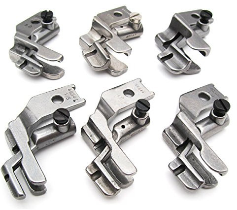 Kunpeng – 6 paires # 49544 + 49047 1/20,3 cm + 5/81,3 cm + 3/40,6 cm + 1/10,2 cm + 5/40,6 cm + 3/20,3 cm double Toe passepoil Ganseur Marche Pied pour Pfaff 1245,335,545,145