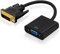 OcioDual Adaptador DVI a VGA, Cable Adaptador 24+1 Macho a VGA Hembra 15 Pines, Adaptador DVI VGA, Cable DVI a VGA, Conversor PC, Monitor, Proyector, Conexión Pantallas