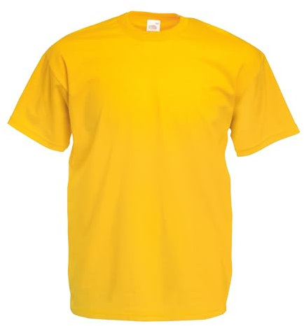 Settantallora T-Shirt Uomo Cotone 100%, Maglietta Basic a Tinta Unita, Maglia a Maniche Corte Morbida, Traspirante, Ideale per Sport, Lavoro e Tempo Libero (M, Giallo)
