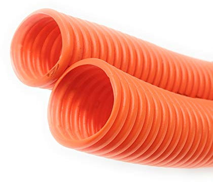 RiteAV - 50 Foot (15 Meter) 1-1/4 Direct Burial Corrugated Conduit for Outdoor Ethernet and Or Fiber Optic Cables with Pull String (1-1/4 x 50 ft)