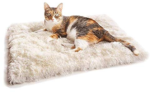 Hamkaw Cama para perro autocalentable, plegable, convertible, autocalentable, cama para gato, lavable a máquina y extraíble, almohadilla térmica para mascotas, manta para viajes, hogar, interior
