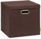 Storanda | Aufbewahrungsbox LEA + Deckel | Faltbox | Korb | 33x33x33 cm | Dunkelbraun
