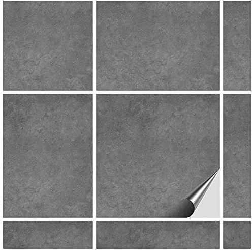 FoLIESEN - Fliesenaufkleber 15x15 cm | + Rakel | selbstklebende Fliesen-Folie für Bad & Küche | Klebe-Folie für Wandfliesen & Küchenrückwände | kratzfeste & rückstandslos entfernbare Klebefliesen