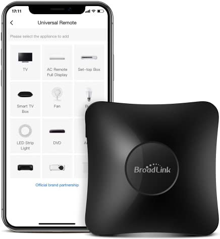 Broadlink Telecomando universale IR e RF - WiFi Smart Remote per domotica, TV, motore di tendina, condizionatore, ventola, funziona con Alexa, Google Assistant, IFTTT (RM4 Pro)