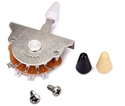 Alnicov - Interruptor selector de pastillas con 5 posiciones y puntas de repuesto para guitarra eléctrica estilo FD ST