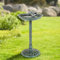 Garden Mile Vogelfutterstation Vogeltränke – Vintage Garten Vogeltisch Outdoor Ornamente Vogelwasser und Samen Futterstation für Hof, Terrasse und Balkon Dekor (Blau)