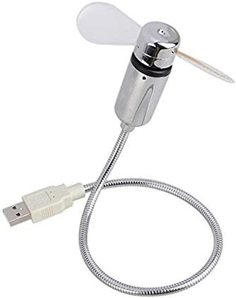 Electrical Clock USB Phone Fan, LED Lights Time Pattern Display, USB Charged