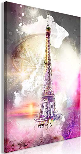 murando - Wandbilder Paris 20x30 cm 1 TLG - Wand Deko Vlies Leinwand Bilder Groß Wanddeko Wohnzimmer Schlafzimmer Kunstdrucke - Stadt City Eiffelturm d-C-0079-b-a