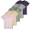 5 Pack: Womens V Neck T-Shirt Ladies Yoga Top Athletic Tees Active Wear Gym Workout Zumba Exercise Running Essentials Quick Dry Fit Dri Fit Moisture Wicking Basic Clothes - Set 14, M