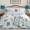 Dreams & Drapes Design - Samira - Reversible Duvet Cover Set - Double Bed Size in Teal