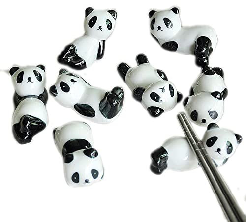 Panda Chopsticks Rest - Cute Dinner Spoon Stand & Fork Holder - Ceramic Chopstick Holder for Placing While Eating (8)