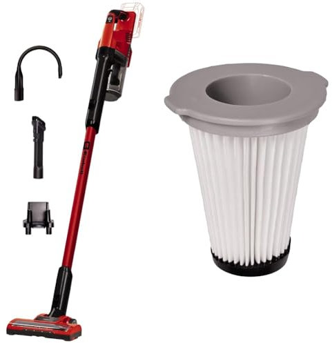 Einhell Akku-Stielstaubsauger TE-SV 18 Li-Solo Power X-Change (Li-Ion, 18V, unbegrenzte Laufzeit Dank Wechselakku-System, Zyklontechnologie, Boost-Mode, 3-Fach Filtersystem, inkl. Waschbarer Filter)