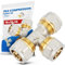 Raccordo Tee PEX-AL-PEX Stringere Ottone per Tubo Multistrato Compressione Filettato Sistema di Riscaldamento Idraulico (16 x 16 x 16)