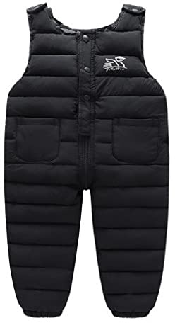 ACMEDE Overalls Salopette Unisex Bambini e Ragazzi Salopette Antivento Pantaloni da Neve Ispessiti Invernali Pantaloni con Bretelle Tuta da Sci Calda con Cerniera e Bottoni a Scatto