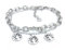 SAGA GIOIELLI® Bracelet femme chaîne en acier trèfle à quatre feuilles arbre de vie porte bonheur, Medium, Acier inoxydable, Agate