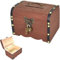 Holz Schatztruhe Box, 17.5 * 13 * 12.5cm Vintage Holz Schatztruhe, Schatztruhe aus Holz, Kleine Schatztruhe Sparschwein Mit Schloss, für Aufbewahren und Dekorieren, Kindergeschenk