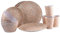 Melamine Plastic Dinner Set - Pink Daisy Flower Plate Cup Bowl (16 Piece Set)